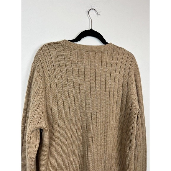 vtg Karen Scott Sport camel brown knit cardigan sz Md grandpacore - Picture 6 of 6